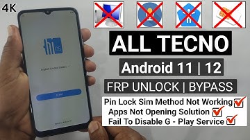All Tecno Android 11 FRP Bypass 2024 | Apps Not Working | Tecno Google Account Bypass Without PC
