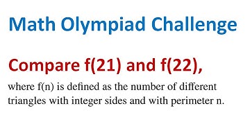 Compare the number of different triangles with integer sides and with perimeter n.