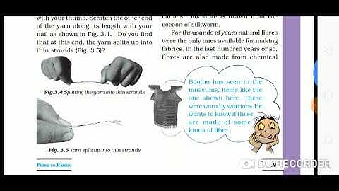 KEYWORDS | ch-3 Fibre to fabric | class-6 | science