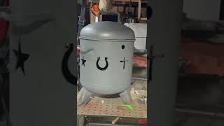 Custom Fire Pit pt 2 #blacksmith #metalfabrication #shorts