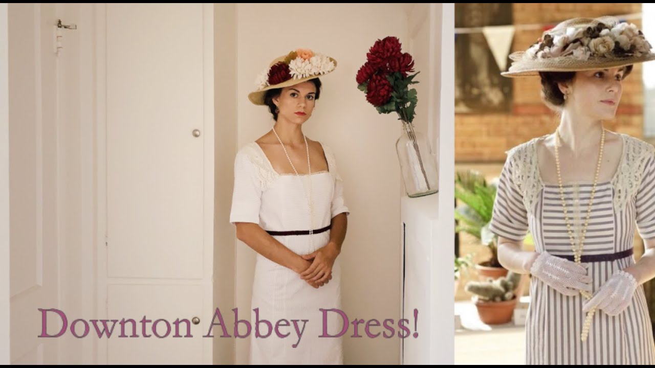 Downton Abbey Costume || Making Mary's Striped Dress!