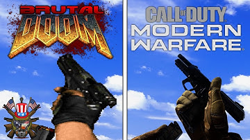 Brutal DOOM vs. Modern Warfare - Weapons Comparison