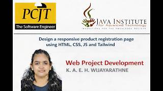 design a responsive product registration page using HTML , CSS , JS and Tailwind