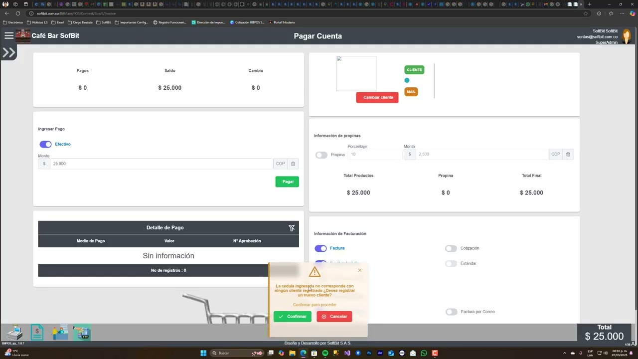 Generación Facturación Electrónica - BitPOS