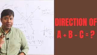 Direction of A + B − C = ? | Vector Resolution Resultant | Class 11 JEE/NEET | Mechanics Foundation 