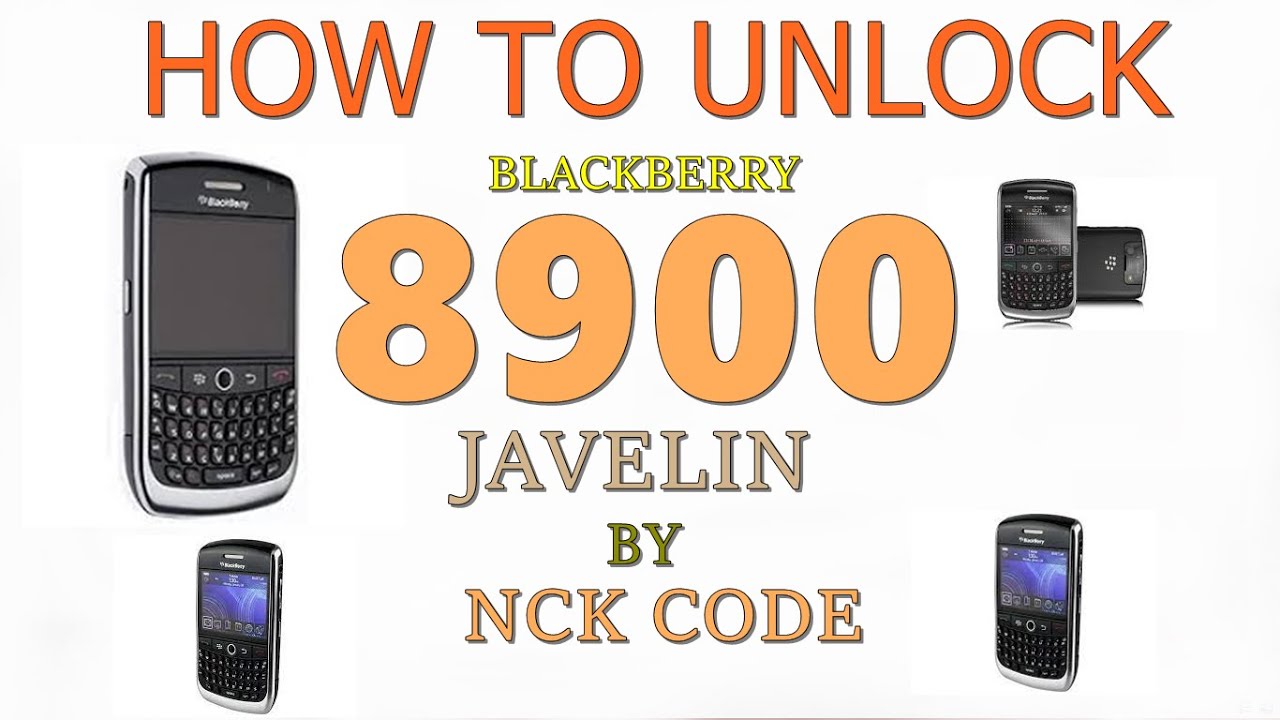 How to Unlock BlackBerry 8900 Javelin by Unlock Code - YouTube