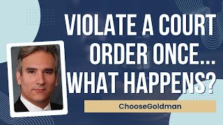 What Happens If You Violate a Court Order “Just Once”?