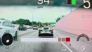 C8 Vette trys to run from CT4v Blackwing.