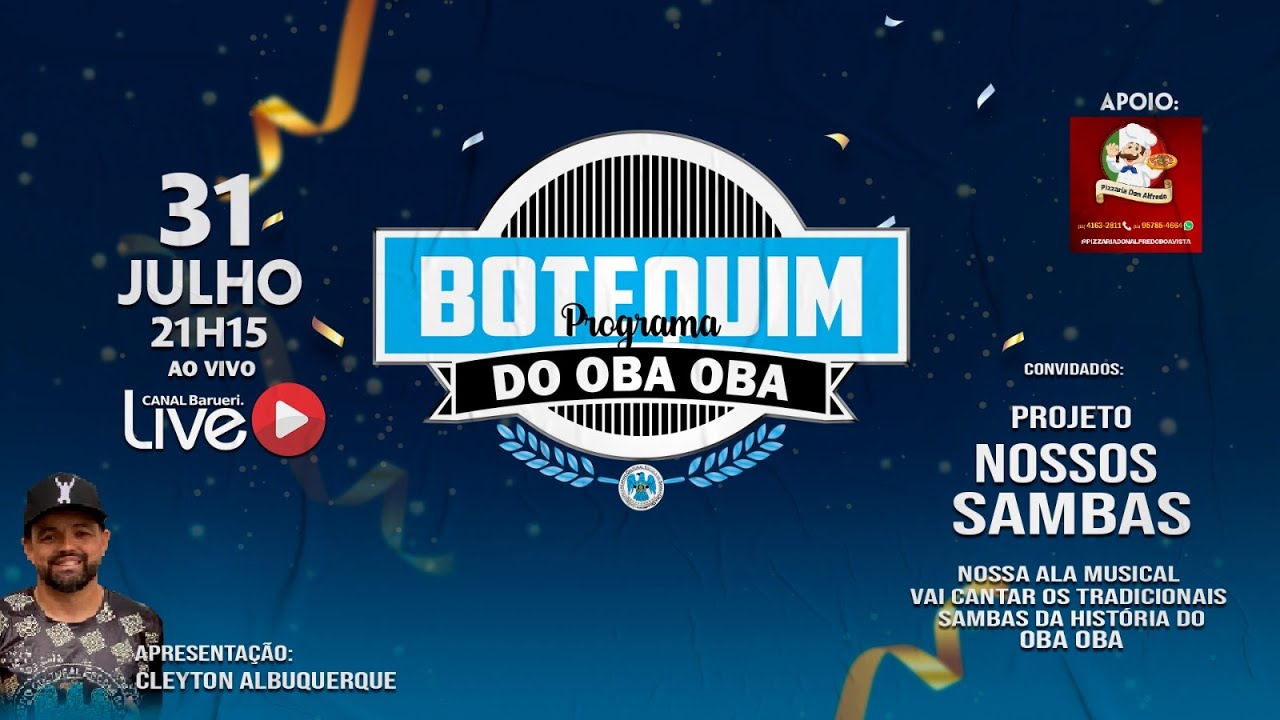 Projeto Nossos Sambas | Botequim Do Oba Oba – 31/07