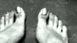 Crossdresser feet black and white