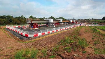 Time-lapse shows huge new railway bridge construction ahead of M6 renewal