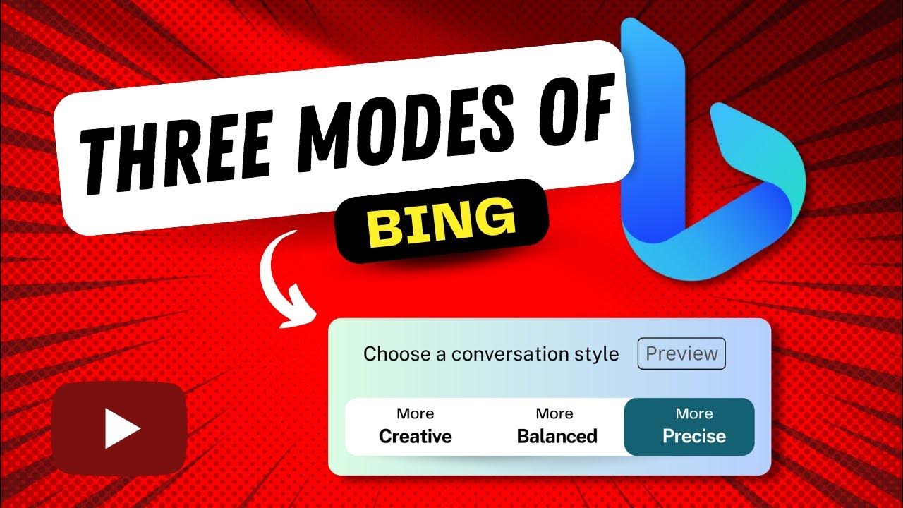 Conversation Styles of Microsoft Bing chat creative balanced precise