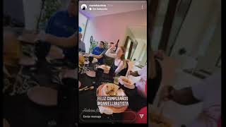 Mario Bautista en el cumpleaños de su hermano