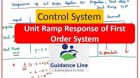 Comparison of Impulse, Unit Step, and Unit Ramp Input Response to First Order Control System |