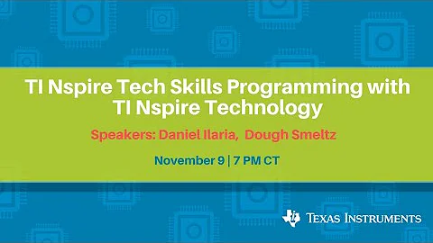 Webinar: TI Nspire Tech Skills Programming with TI...