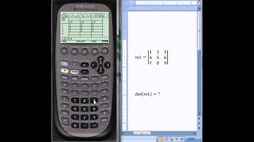 Taking a Determinant with the TI-89 Titanium