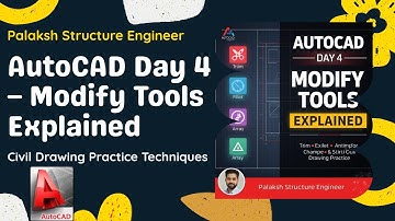 Master AutoCAD Modify Tools in 10 Minutes! with Palaksh Structure Engineer (Day4) #AutoCAD