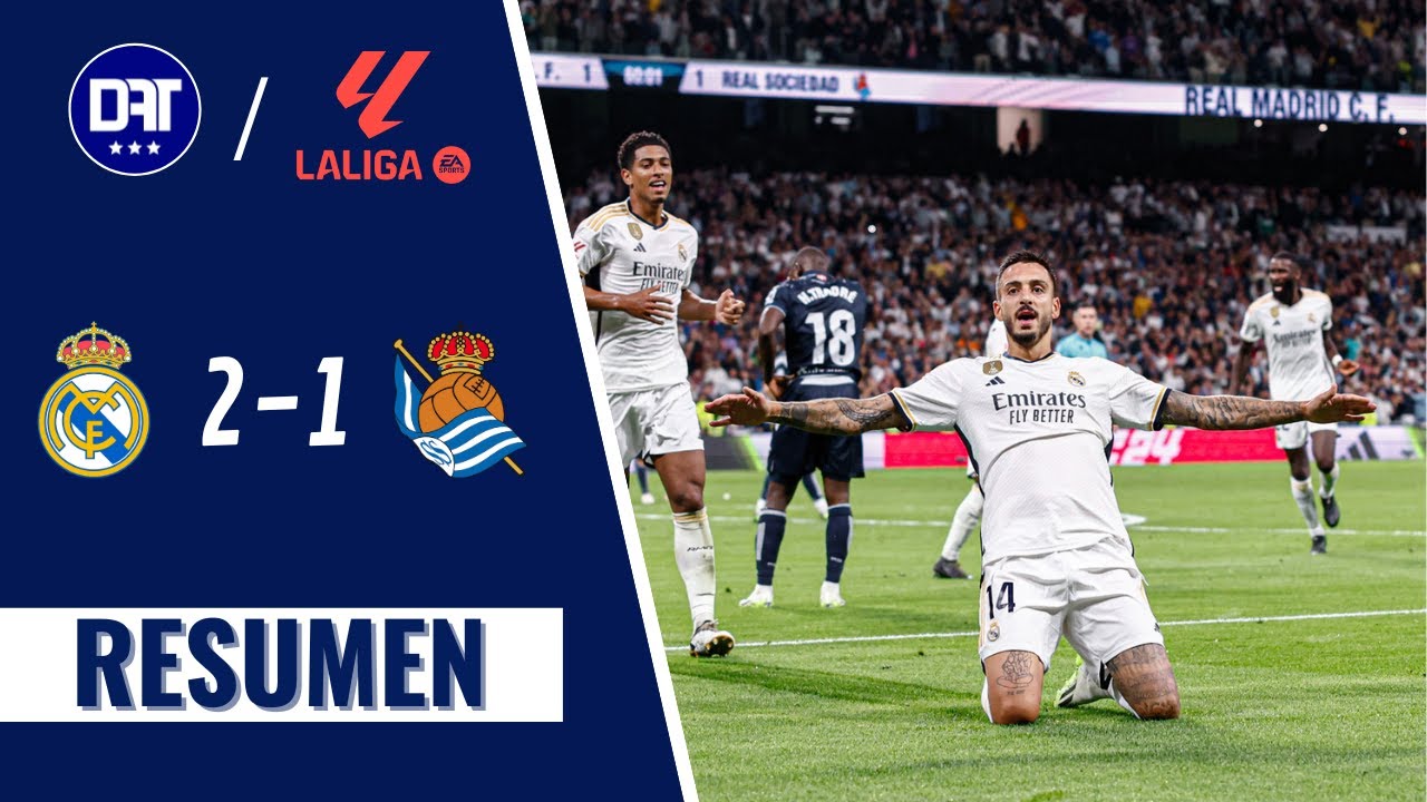 El REAL MADRID se quedó con un GRAN TRIUNFO ante la REAL SOCIEDAD y ...