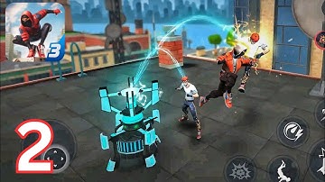 Spider Fighter 3 - Gameplay Walkthrough Part 2 - Generator Destruction (Android, iOS)