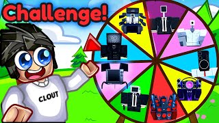 spin wheel challenge in Toilet Tower Defense