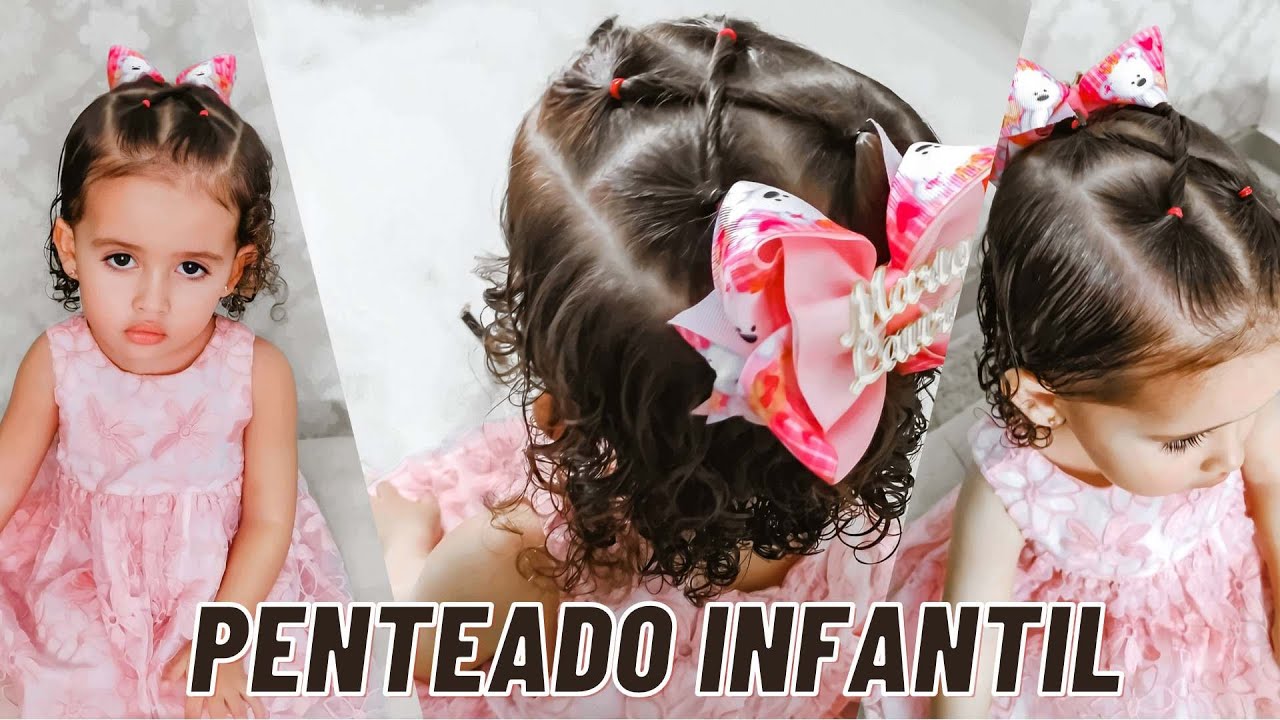 Como fazer PENTEADO INFANTIL em menos de 5 MINUTOS - penteado infantil para cabelo  cacheado - thptnganamst.edu.vn