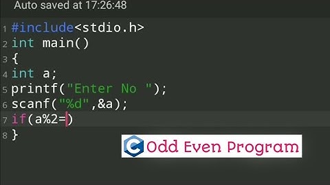 Odd Even • Program ✓ Small program simple • c++ , c language • simple short easy status program c cp