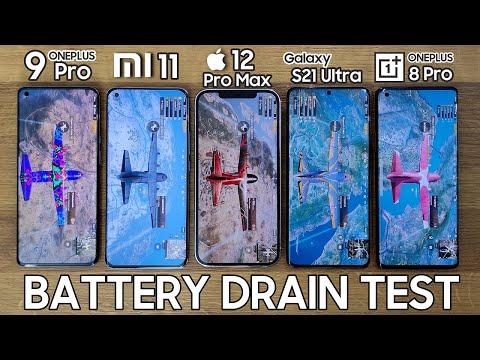 OnePlus 9 Pro vs Xiaomi Mi 11 / iPhone 12 Pro Max / Galaxy S21 Ultra - BATTERY DRAIN TEST!