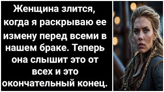 Жена расстроена. Я раскрываю её измену всем. Она слышит это от каждого.