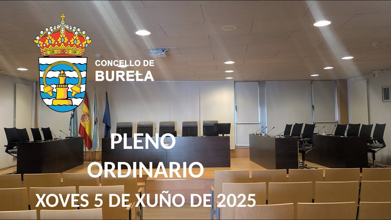 Pleno Ordinario do Concello de Burela do xoves 5 de xuño de 2025