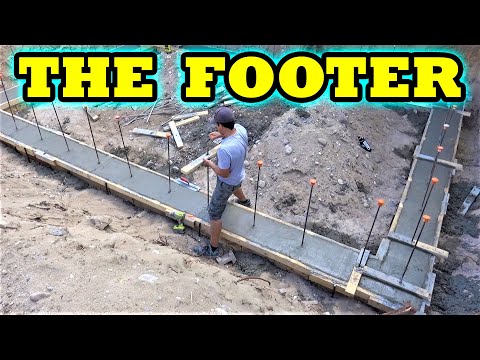 How to Pour Concrete Footers for Block Walls start to finish DIY
