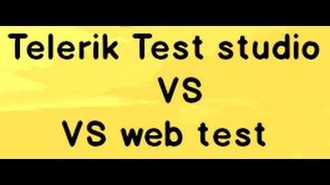 Telerik test studio vs visual studio WebTest