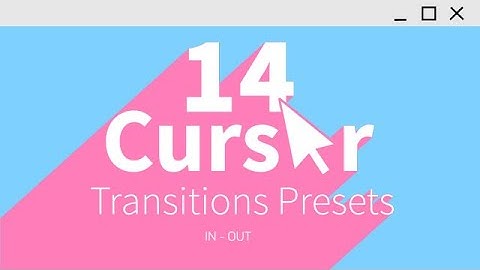 Computer Cursor Transitions Presets Premiere Pro Presets