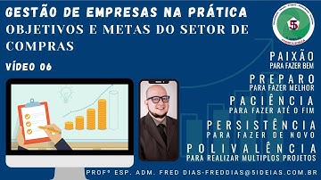Gestão de  Empresas na Prática - Objetivos e Metas do Setor de Compras - Vídeo 06