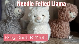 Fantastic BEGINNER Needle Felt Project | My Cute Lazy Llamas | FULL TUTORIAL | Felting Wool Animals