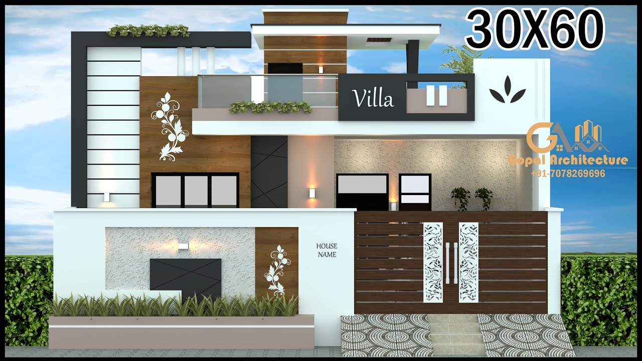 30 X 60 North Facing Single Floor House Design With Vastu in 2026, 4 Room House With Car Parking