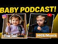 Make Baby Ai Podcast Videos From Mobile 🤩 - Kids Ai Podcast Viral Videos🔥