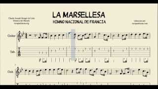 Video thumbnail of "La Marseillaise Tablature Sheet Music for Guitar Tabs France National Anthem Tabs"