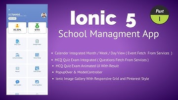 Ionic 6 : School Managment App | Home Page UI | DEMO