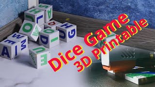 3D Printable Letter Cube Game – Difficulty Levels