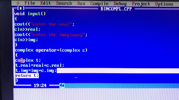 complex number program in binary operator overloading c++(tamil)