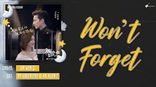 [ENG/CHN/PINYIN] Jin Wen Qi (金玟岐) - Won't Forget (不忘) LYRICS/歌词 | My Girlfriend is an Alien 2 OST