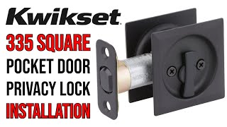 Kwikset Pocket Door Lock Installation | 335 Square Iron Black Privacy