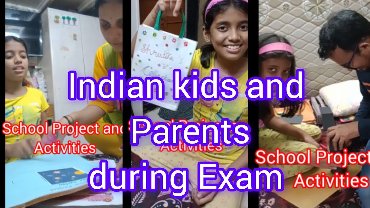 Exam Time 😲 Indian Kids and Parents during Exam | School Project and Activities | S for Shraddha