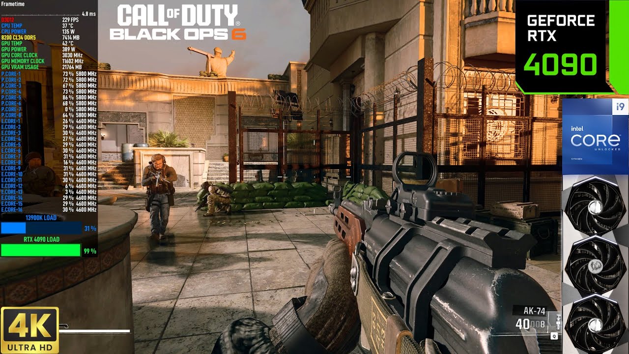 Call of Duty Black Ops 6 - 4K DLSS FG Extreme Settings | RTX 4090 - YouTube