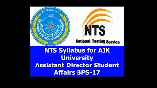 AJK University NTS Test Syllabus Assistant Director Student Affairs