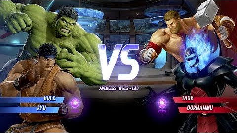 Hulk and RYU vs Thor and Dormammu - MARVEL VS. CAPCOM: INFINITE