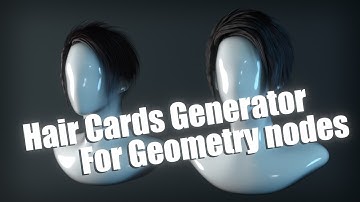 [Blender 3.6] Creating hair cards using geometry nodes