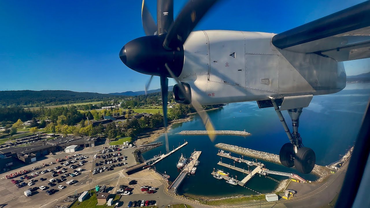 [4K] – Full Flight – WestJet Encore – Bombardier DHC-8-402 Q400 – YVR-YYJ – C-GDEN – IFS 868
