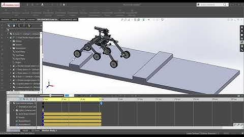Simulation of Rocker Bogie Mechanism in Solidworks