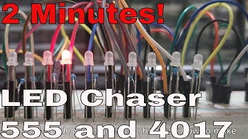 LED Chaser with 555 Timer and 4017 | Beginners Project 10 LED Chaser